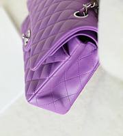 Chanel classic flap bag purple medium 25  - 4