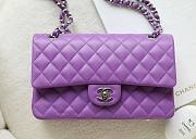 Chanel classic flap bag purple medium 25  - 5