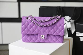 Chanel classic flap bag purple medium 25 