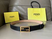 Fendi belt black gold hardware 3cm - 1