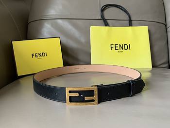 Fendi belt black gold hardware 3cm