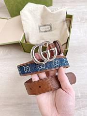 Gucci demin silver belt - 2