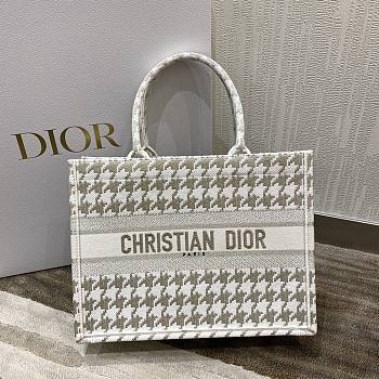 Dior book gold tone embroidery tote 36cm