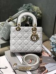 DIOR My ABCDIOR Lady White Lambskin Bag with Gold Hardware - 6