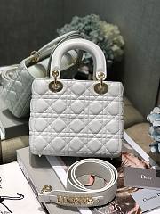 DIOR My ABCDIOR Lady White Lambskin Bag with Gold Hardware - 5