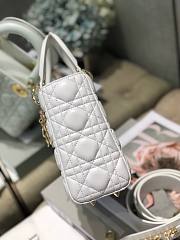 DIOR My ABCDIOR Lady White Lambskin Bag with Gold Hardware - 3