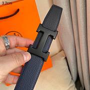 Hermes dark blue - black matte hardware 3.2 revisible - 6