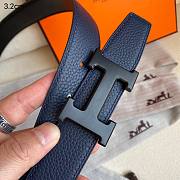 Hermes dark blue - black matte hardware 3.2 revisible - 3