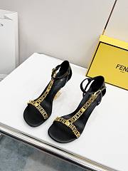 Fendi black leather heels - 3