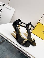 Fendi black leather heels - 4