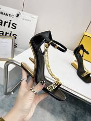 Fendi black leather heels - 5