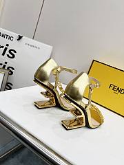 Fendi gold leather heels - 2