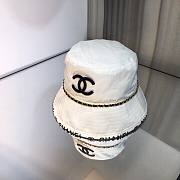 Chanel round hat black / white - 4