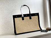 YSL shopping bag black in raffia  - 3