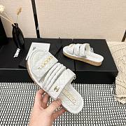 Chanel sandals white in raffia - 2