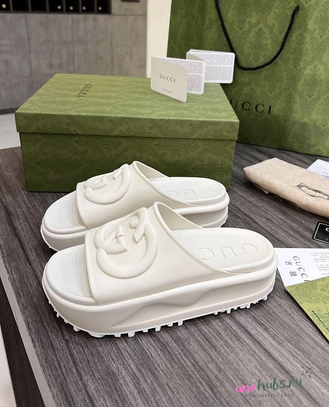 Gucci white flatforms - 1