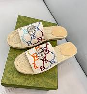 Gucci color GG raffia slippers - 2