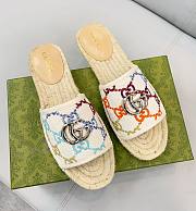 Gucci color GG raffia slippers - 3