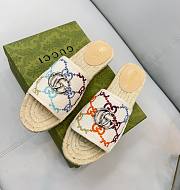 Gucci color GG raffia slippers - 4