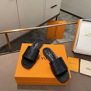 Louis Vuitton Black Flat Mules  - 3