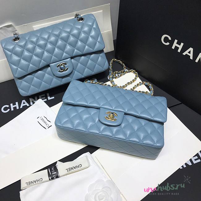 Chanel CF flap bag blue classic 25cm - 1