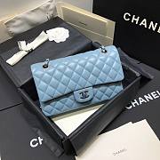 Chanel CF flap bag blue classic 25cm - 3