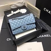 Chanel CF flap bag blue classic 25cm - 4