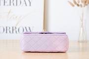 Chanel handle mini flap bag purple colorful 20cm - 2