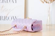 Chanel handle mini flap bag purple colorful 20cm - 3