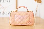 Chanel handle mini flap bag orange colorful 20cm - 6