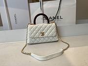 Chanel Coco flap bag white handle 24 cm - 2