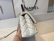 Chanel Coco flap bag white handle 24 cm - 3