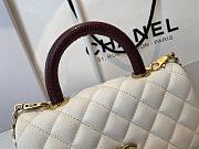 Chanel Coco flap bag white handle 24 cm - 5