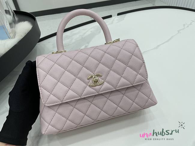 Chanel coco pink flap bag gold hardware 24 cm - 1