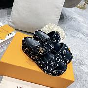 Louis Vuitton Flatforms denim blue/ black - 2