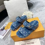 Louis Vuitton Flatforms denim blue/ black - 3