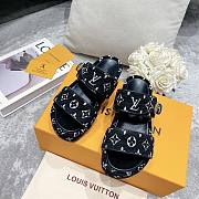 Louis Vuitton Flatforms denim blue/ black - 4