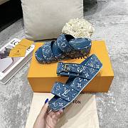 Louis Vuitton Flatforms denim blue/ black - 6