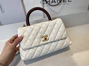 Chanel Coco flap bag white handle 24 cm - 6