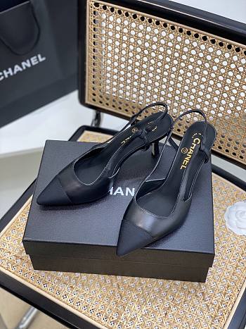 Chanel black slingback