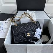 Chanel flap bag caviar leather gold hardware  - 1