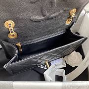 Chanel flap bag caviar leather gold hardware  - 4