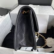 Chanel flap bag caviar leather gold hardware  - 5