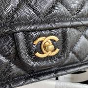 Chanel flap bag caviar leather gold hardware  - 6
