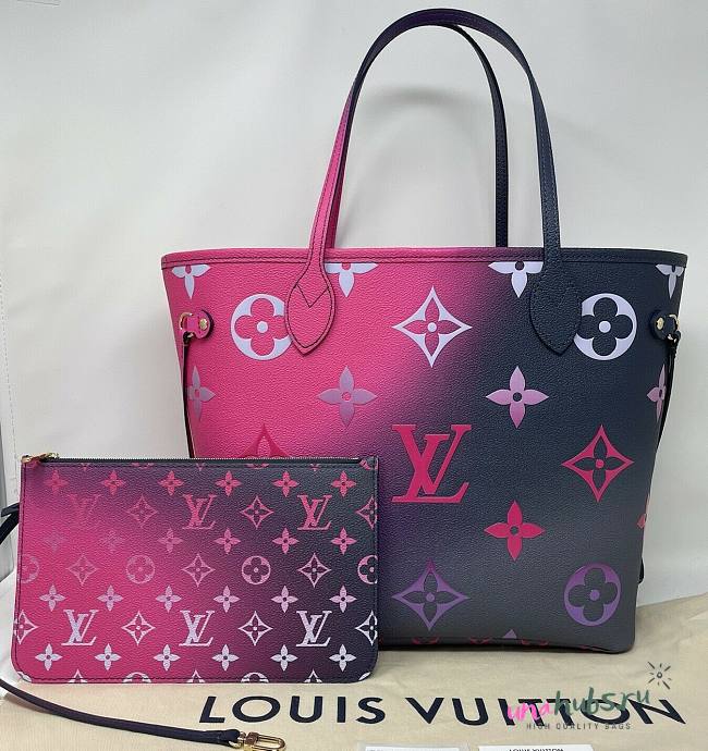 Louis Vuitton Neverfull Midnight Fuchsia Tote Bag - 1