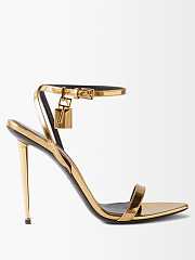 Tom Ford metallic patent leather padlock heels - 5