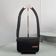 JACQUEMUS Le Carinu black leather shoulder bag - 1