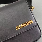 JACQUEMUS Le Carinu black leather shoulder bag - 3