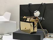 Chanel metallic flap bag 18cm  - 4