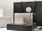 Chanel silver flap bag 18cm - 5